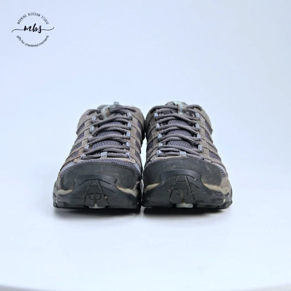 Columbia Armitage Lane‎ Waterproof Hiking Shoes Gray Blue Women 8.5